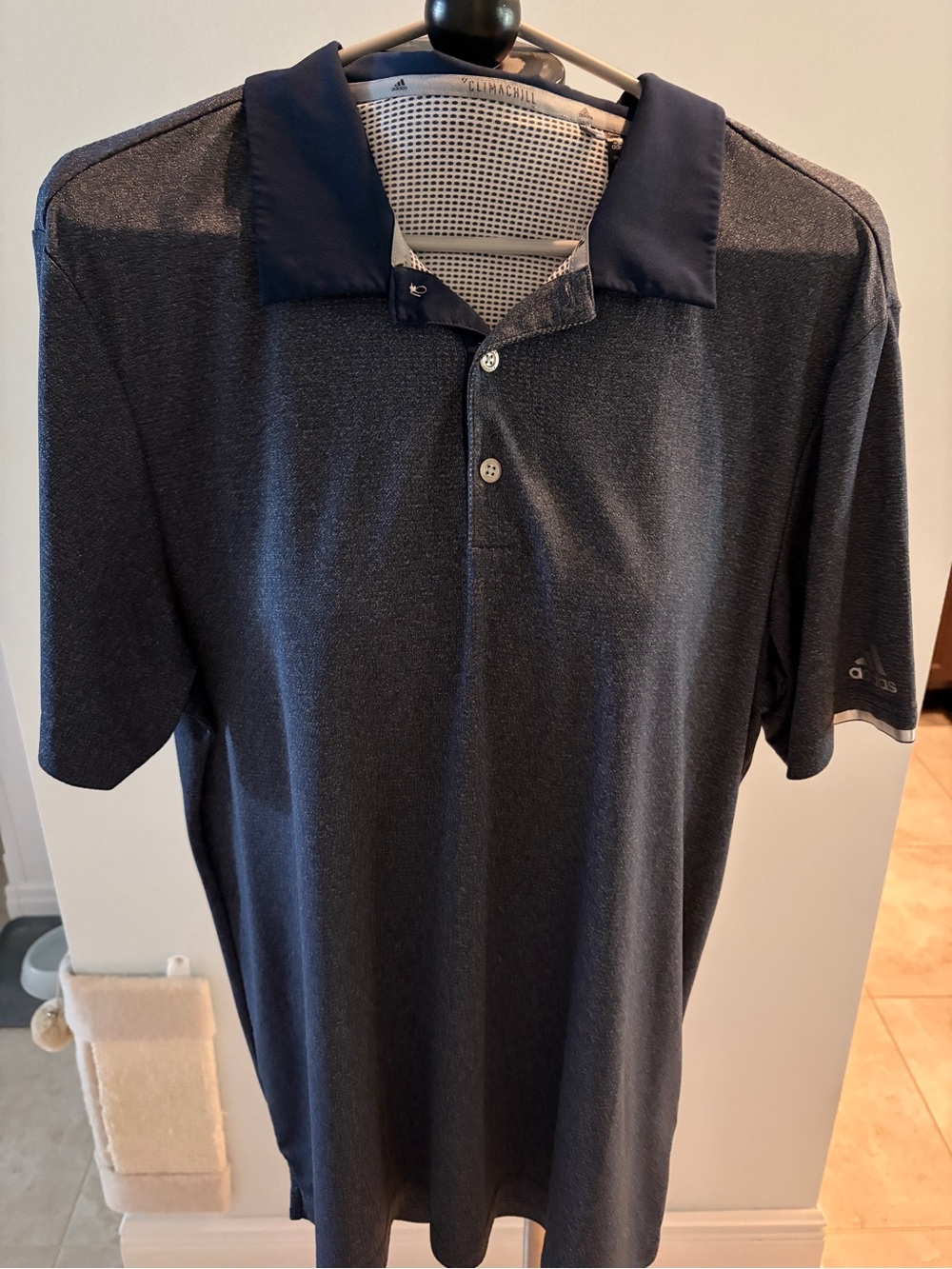 adidas Men’s Dark Navy Heather Polo